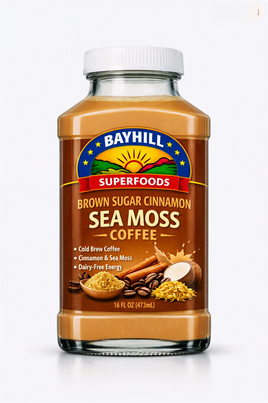 Bayhill Superfoods Brown Sugar Cinnamon Sea Moss Coffee - 16 fl oz, Cold Brew, Dairy-Free