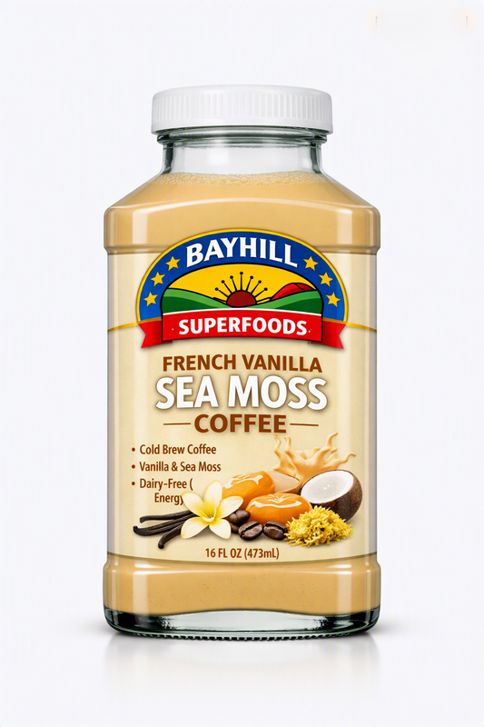 Bayhill Superfoods French Vanilla Sea Moss Coffee - 16 fl oz, Cold Brew, Dairy-Free