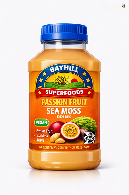 Bayhill Superfoods Passion Fruit Sea Moss Drink - Vegan, Passion Fruit, Sea Moss & Agave